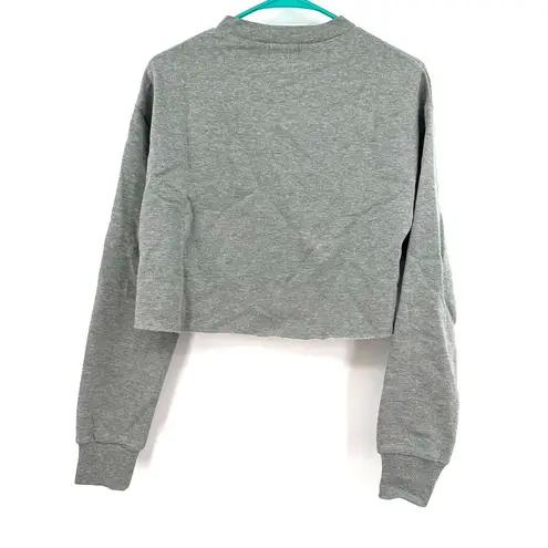 Socialite  size XS New‎ with Tags pullover crop sweatshirt crew neck gray