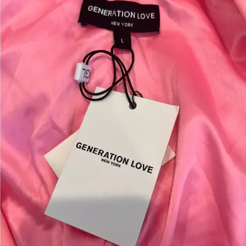 Generation Love  Delilah crepe blazer pink size large, nwt