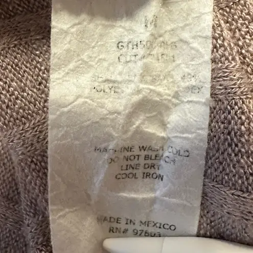 Green Envelope Muted Lilac Ribbed Cowl Neck Dolman Sleeve Super Soft Top Medium Purple