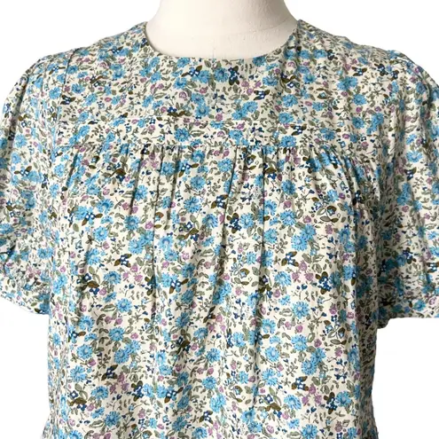 Tuckernuck Hyacinth House Quinn Blue Floral Mini Dress 100% Cotton Size XS