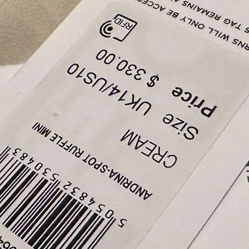 Reiss Andrina Spot Ruffle Mini Dress Fit N Flare Polka Dot Sleeveless Sz 10 NWT