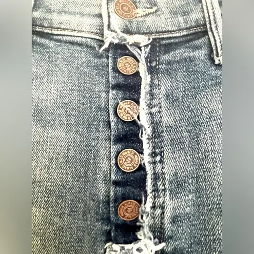 MOTHER Denim The Fly Cut Stunner Ankle Fray Jeans Night Sz 27 – Brand New Blue