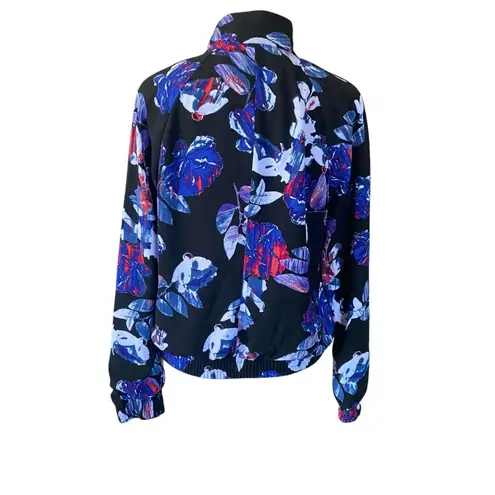 Belle Sky Belle & Sky women's size small blue black long sleeve zip up bomber jacket