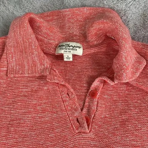 Norm Thompson knit linen/cotton short sleeve sweater