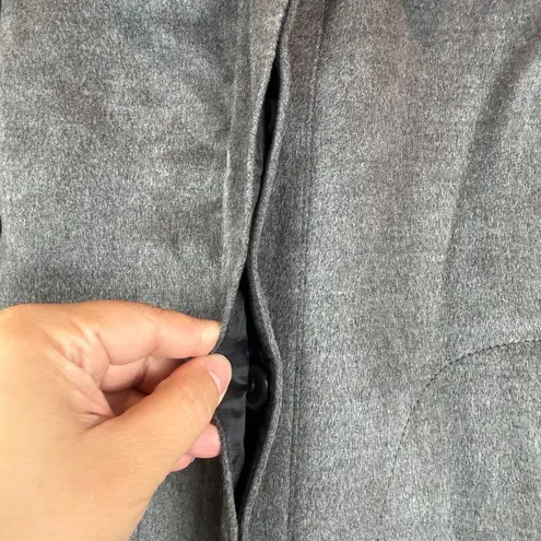 Carlisle Blazer Women's 10 Grey Faux Suede Suit Jacket Classic Preppy Cozy Work