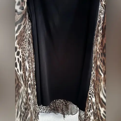 Coco Bianca Leopard Midi Skirt M Brown Size M