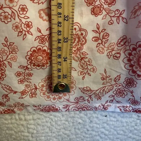 Laura Ashley Nightgown Robe Women M/L White Red Toile Cottage Coquette Housecoat