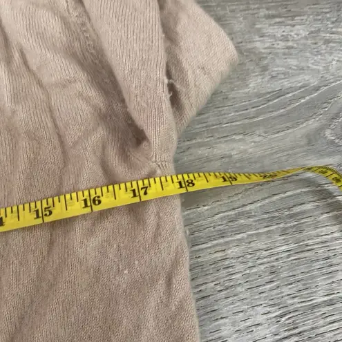 Neiman Marcus cashmere Open Front Cardigan Beige Knit Preppy S