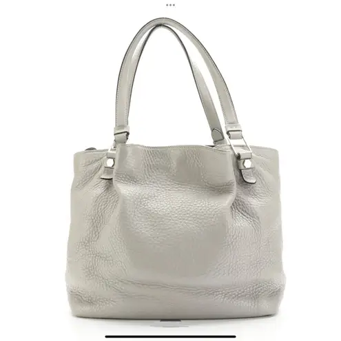 Tod's Medium Flower Shoulder Bag Grey Ruched Grainy
Leather