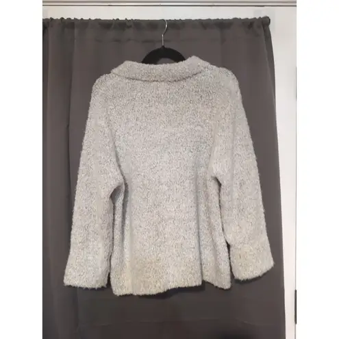 Jennifer Moore Gray Knit Cardigan, Women's Large Vintage Sweater, Button Front