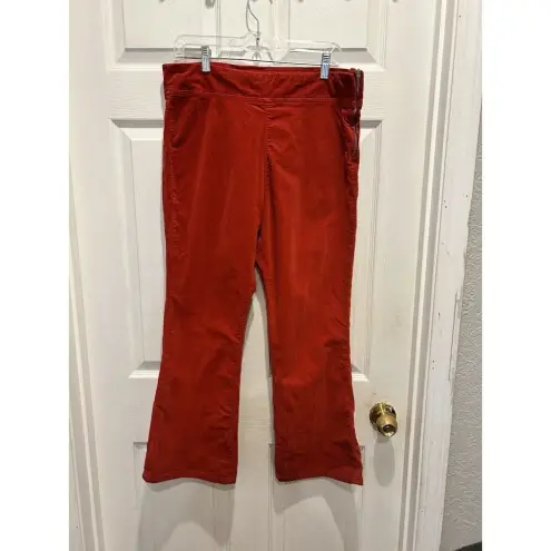 Free People  We The Free In My Feelings Mid Rise Crop Boot‎ Velvet Red Size Large