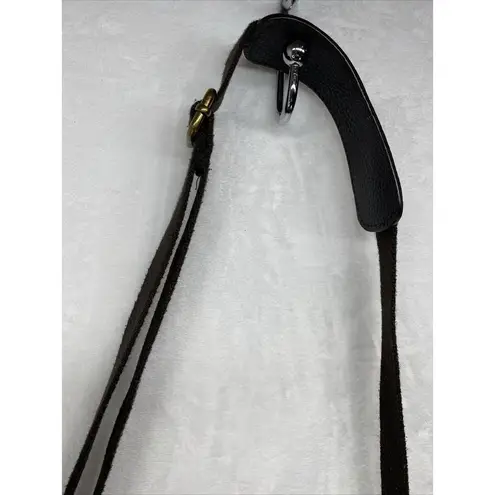 The Sak Iris Leather Crossbody Satchel bronze glitter panels stitching detail