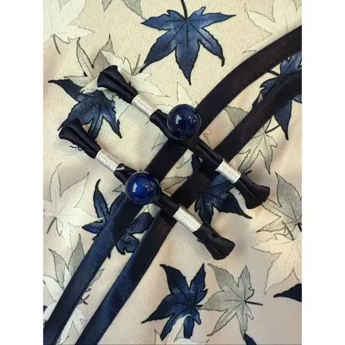 Elegant Chinese Qipao Cheongsam Silk Dress Size 8 Blue