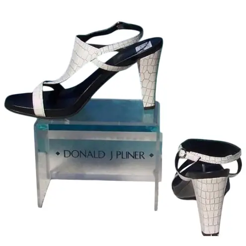 Donald Pliner White Kogi Gator Leather Shoe New Size 10.5 Sleek Sexy $340 NIB