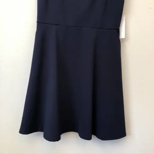 City Vibe NEW NWT Solid Navy Blue Mini Fit & Flare Dress Party Wedding JUNIORS