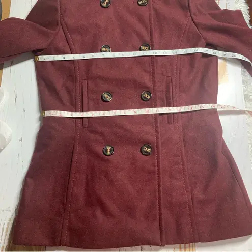 Thread and Supply  Double Breasted Oxblood Peacoat Size Medium