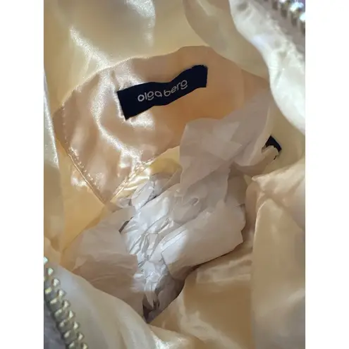 olga berg Bianca Ball Mesh Handle Bag in Gold One Size Womens Clutch evening