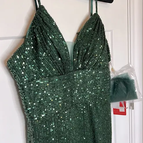 Dancing Queen NWT Emerald Sequin Mini Dress - 3317 - Juniors L