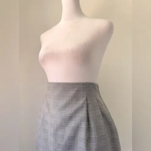 Vintage ‘90s New York Clothing Co. Black & White Plaid Houndstooth Skirt Size 10