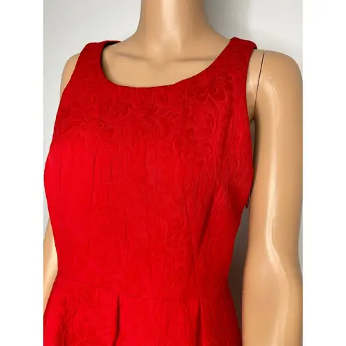 Moulinette Soeurs Anthropologie Red Dress size 6 Fit and Flare sleeveless
