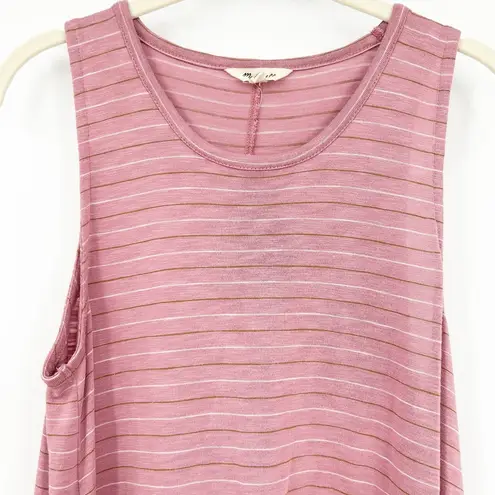 Madewell  Womens Highpoint Striped Soft Jersey Knit Tank Dress Size M Pink