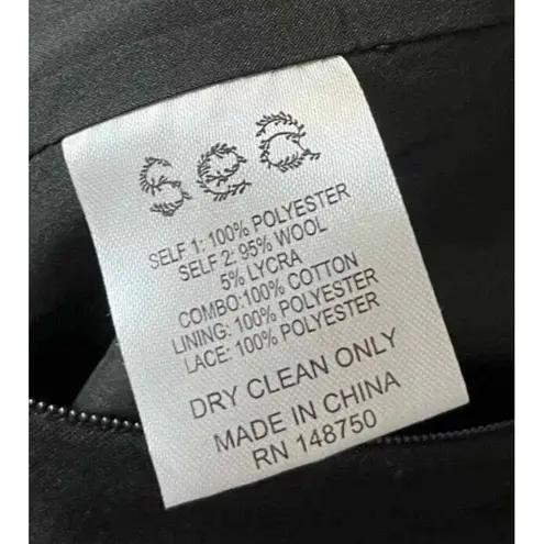 Sea New York Jumpsuit Womens Size 4 Winnie Lace Black Professional