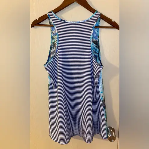 Willi Smith Mixed Material Modern Abstract Tank - size medium