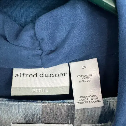 Alfred Dunner Petite Alfred Dunner 3 Piece SET Size 10 Petite Faux Blue Suede Jacket Top Pull On Pants