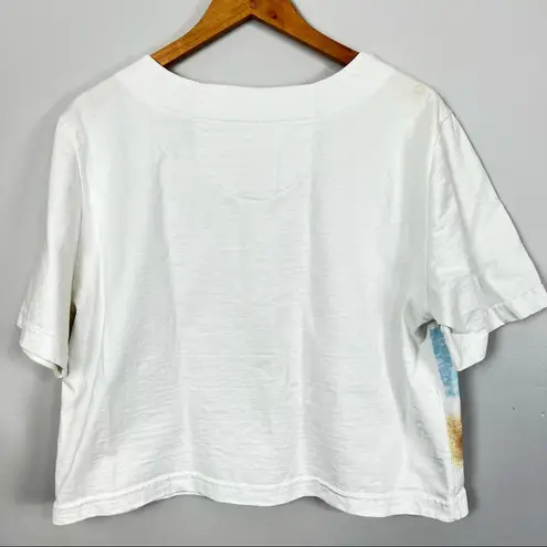 Vintage Y2K Go Nutz Beach Print Cotton Button Up T