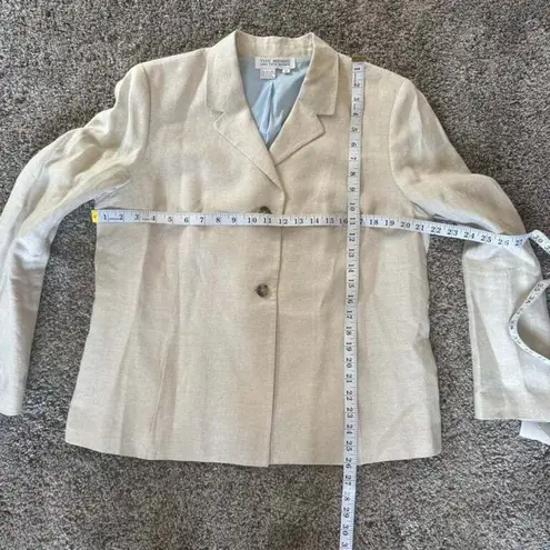 The Works Saks Fifth Avenue Women's Linen Blazer Jacket Career Size 16 Office