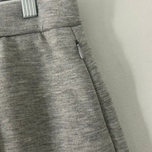 OGL FuzzLuxe High Waisted Umbrella Hem Midi Skirt Heathered Gray L Large New