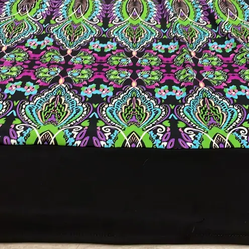 London Times Multicolor Cap Sleeve Above the Knee Dress Keyhole Back Size 10