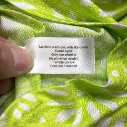 Lane Bryant  NWT Vibrant Lime Green and White One Shoulder Ruffled Top Size 22/24