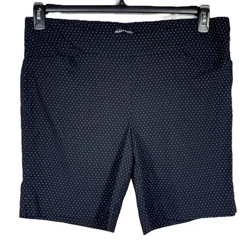 Hilary Radley X-Large Bermuda Shorts Pull-On Pockets Stretch Hi-Rise Slit Black