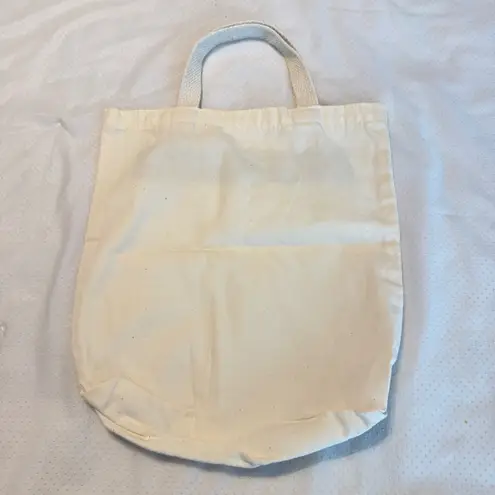 Music Themed Cross Stitch Needlepoint Small Tote Bag French Horn Piano Violin