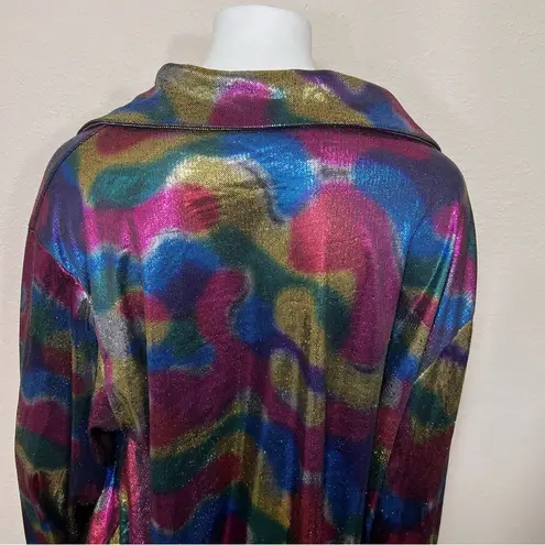 Disco 70’s Rainbow Metallic Top Size M