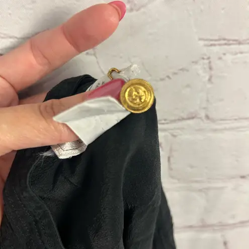 Vintage Silk Studio by Claude Bennett stunning double breasted blouse size 8 Gold