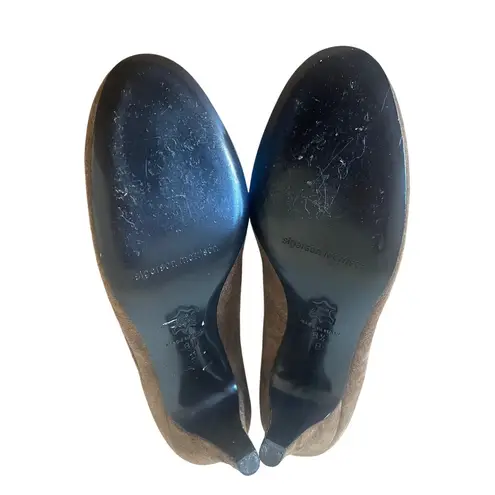 Belle by Sigerson Morrison Chocolate Brown Suede High Heel Loafer Size 8.5