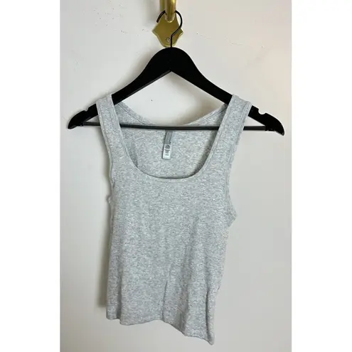 SKIMS Cotton Rib Tank in Light Heather Grey Size Large