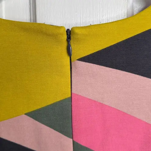 Boden Isabella Ponte Shift Swirl Retro Print Dress W1969 Sz 4 Pink