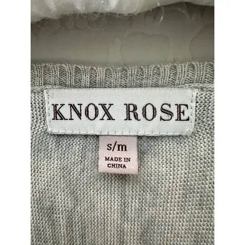 Knox Rose  | Light Gray Oversized Long Sleeve Top Boho Drop Shoulder Tunic | S/M thumbnail 6
