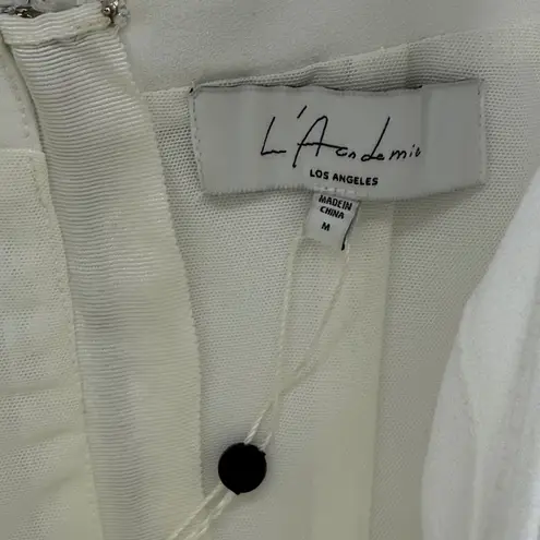 L'Academie Penn Corset Bustier Top Square Neck Sleeveless Zipper Closure Size M