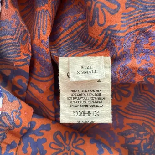 Chufy Ma Dress Mini Lin Floral Print Cotton Silk Embroidered Size XS