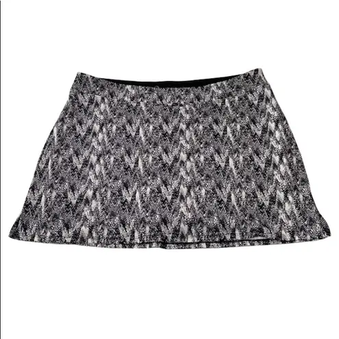 Tranquility B&W Abstract Print Skorts Black Size XXL