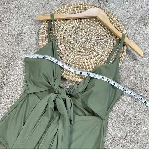 Aerie  Women’s Long Wrap Tie One Piece Full Coverage Swimsuit in Green L