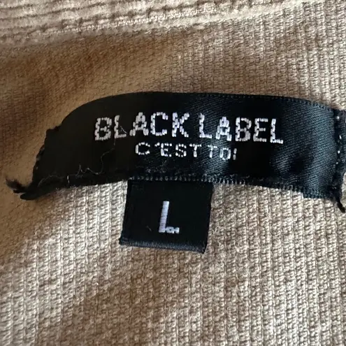 Black Label c'est toi Tan Corduroy Jacket Sz L