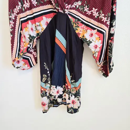 Farm Rio Kimono wide sleeves floral Hawaiian dress size XS