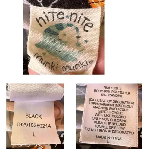 Munki Munki Halloween Pajama Top Large Short Sleeves Button Werewolf Witch Ghost