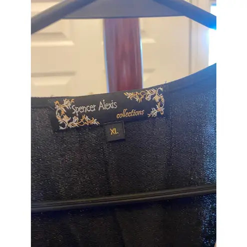 VINTAGE SPENCER ALEXIS KIMONO STYLE JACKET SIZE XL Black