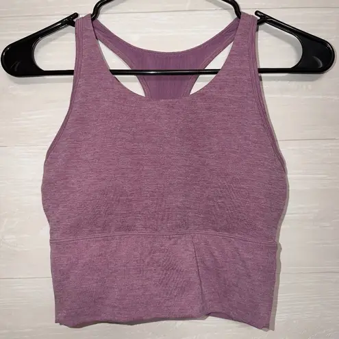 Stori Activewear Racerback Sports Bra Purple Seamless Stretch Workout Top